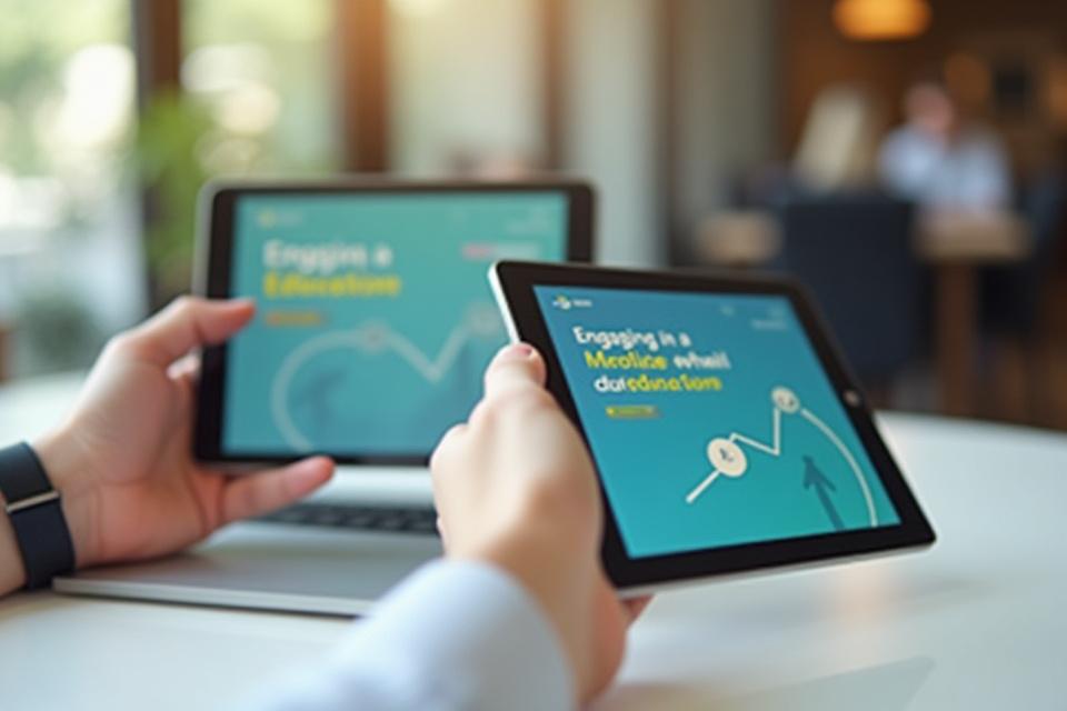 Mobile microlearning education on smartphone and tablet